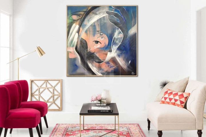 Thoughtful Wall Paintings Abstract Faces Painting Original Abstract Female Art Contemporary Painting | A BEAUTIFUL MIND - trendgallery.ca