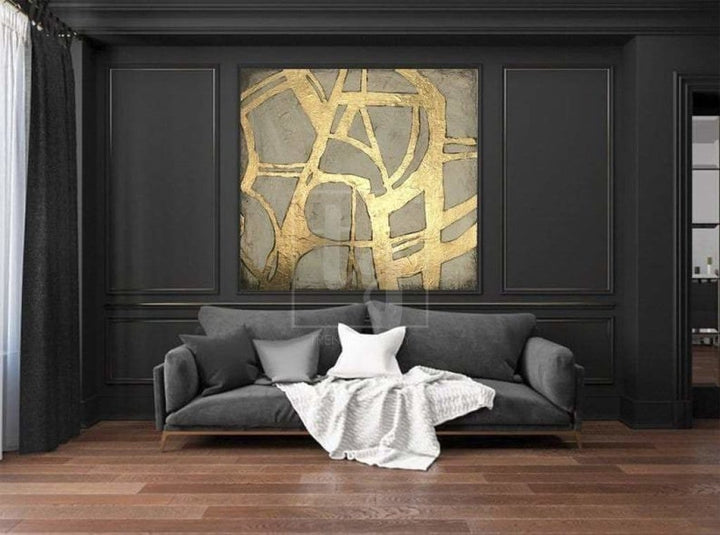 Unique Gold Leaf Painting Abstract Oil Painting Abstract Wall Paintings | GILDED GATE - trendgallery.ca